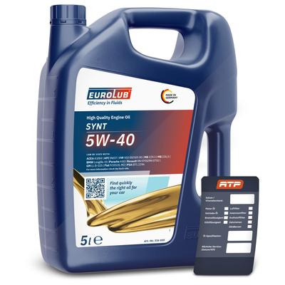 Eurolub 5 L SYNT SAE 5W/40 + Ölwechsel-Anhänger [Hersteller-Nr. 316005]