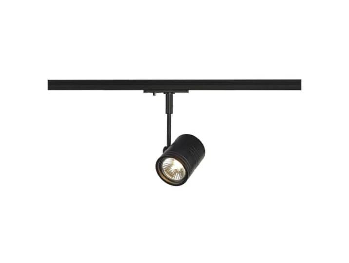 SLV BIMA LED Strahler 1-Phasen, Dreh- und schwenkbarer Schienen-Strahler, Deckenleuchte, Schienensystem, Innenleuchte GU10, rund, schwarz matt, inkl. 1Phasen-Adapter