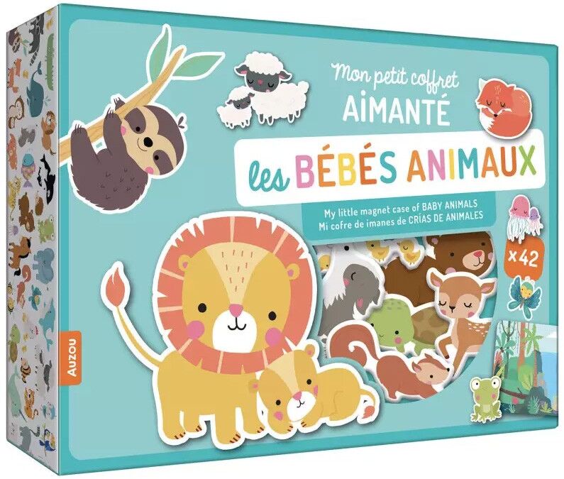 Mon petit coffret aimanté : Les bébés animaux - Auzou