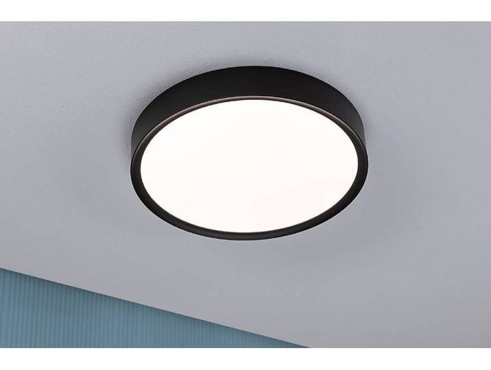 home24 Plafondlamp Tega Ø 33cm zwart/zwart acrylglas LED LED-module