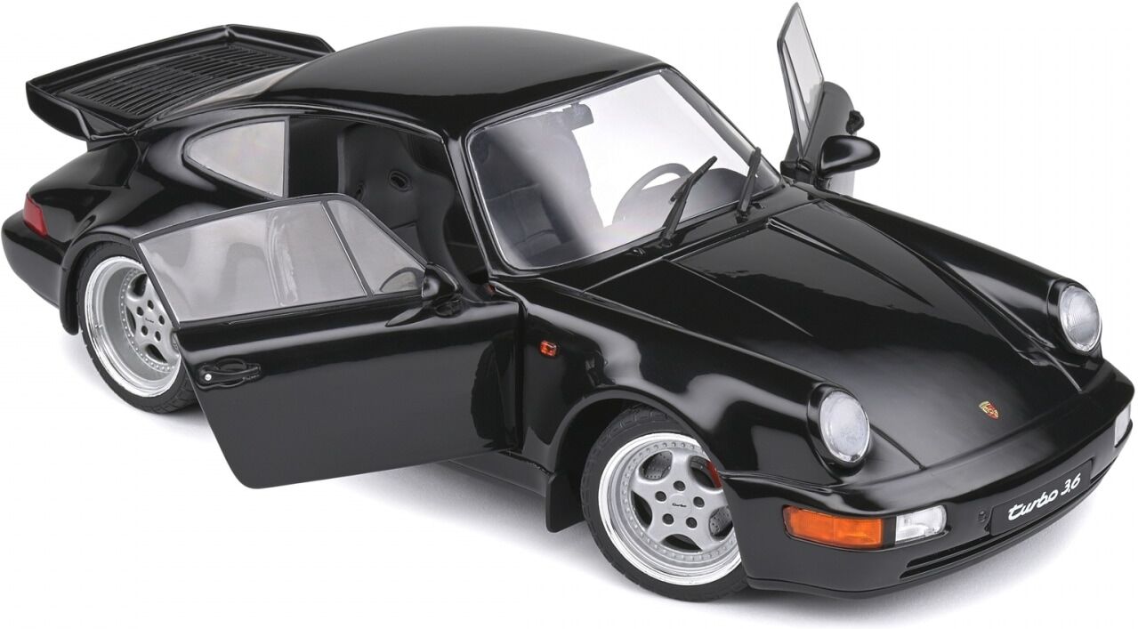 Modellauto SOLIDO "Porsche 911 (964)", schwarz, Modellfahrzeuge, Kinder, Metall, Modellauto