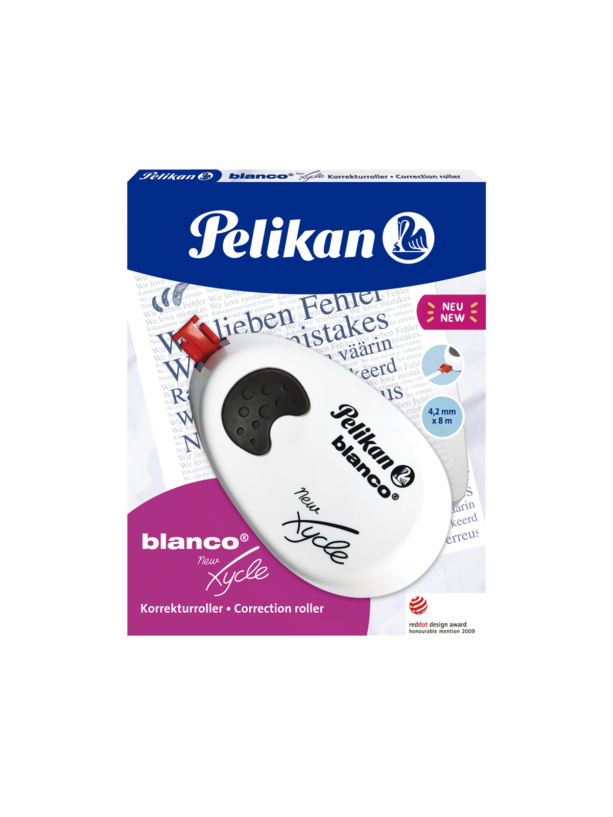 Pelikan Korrekturroller blanco Xycle B920, Hängefaltschachtel mit 1 Stück