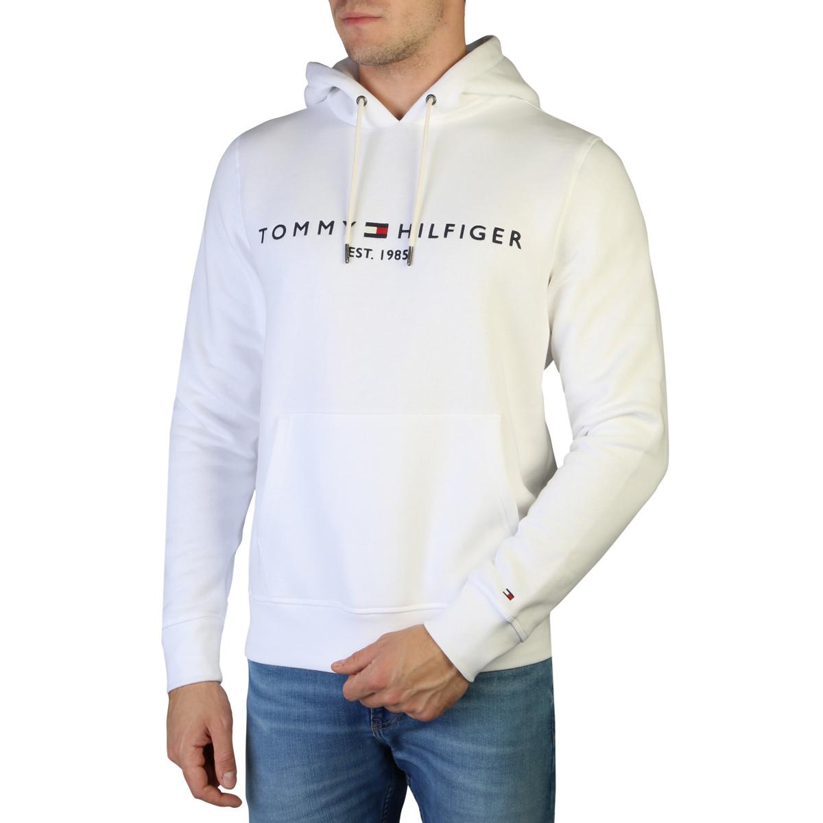 Tommy Hilfiger Hoodies Logo Hoodie Wit