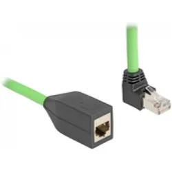 Delock RJ45 Netzwerk Verlängerungskabel Cat.6A Stecker oben (SF/UTP, CAT6a, 5 m), Netzwerkkabel