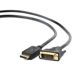 Gembird CC-DPM-DVIM-1M Videokabel-Adapter DisplayPort DVI Schwarz