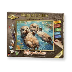 Schipper Malen nach Zahlen - Motiv Gruppe Klassiker / Tiere - Otterpärchen