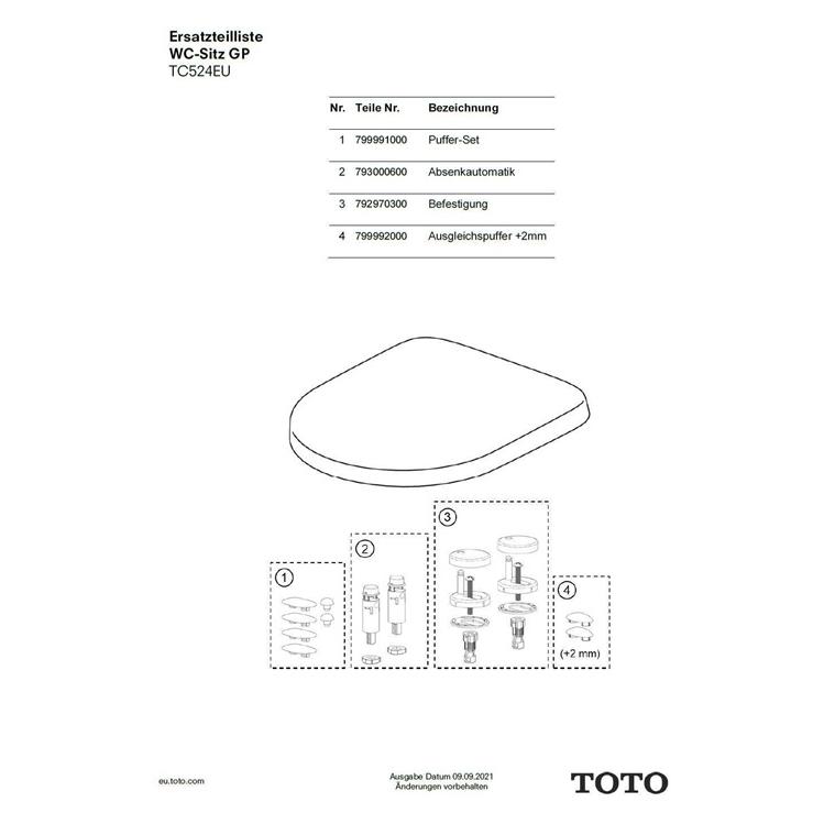 TOTO Softclose für WC-Sitz MH/MH slim/RP/GP (793000600)