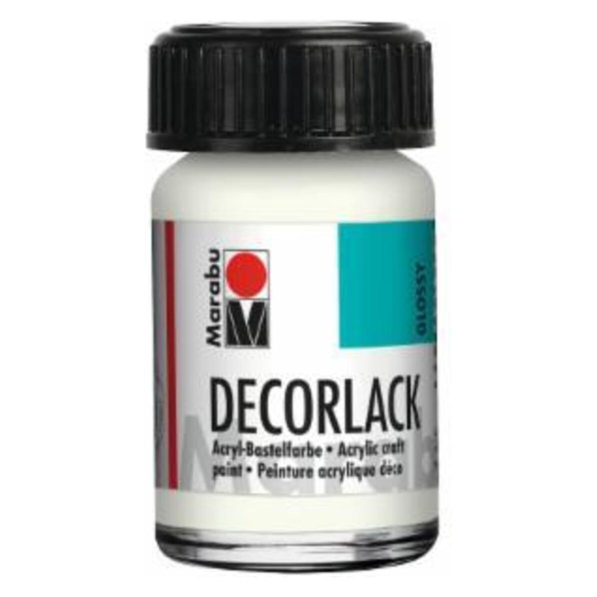 Marabu Acryllack "Decorlack", wei?, 15 ml, im Glas (15 ml) (11300039070)