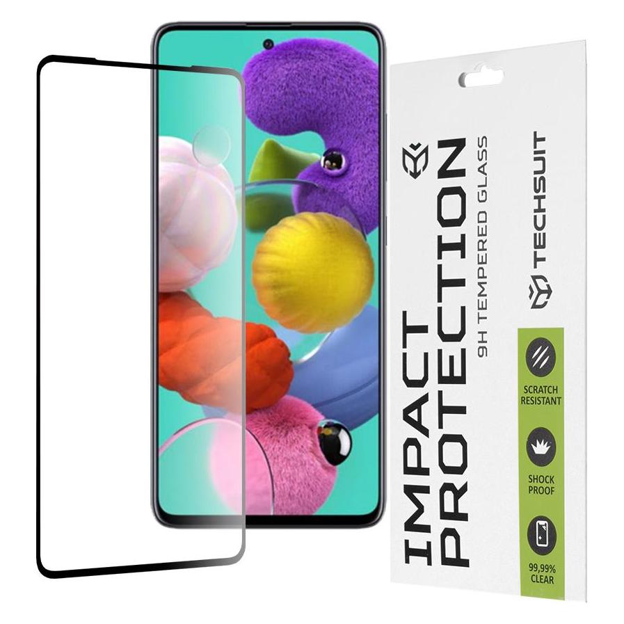 Techsuit - 111D Full Cover / Full Glue Glass - Samsung Galaxy A51 4G / A51 5G - Black (Samsung Galaxy A51 5G) (56338550)