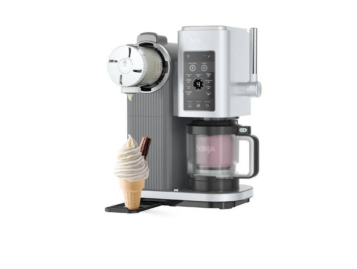 NINJA Eismaschine Ninja CREAMi Scoop & Swirl 13-in-1 Softeis- und Eismaschine NC701EU, 0,48 l, Softeis & Eismaschine NC701EU