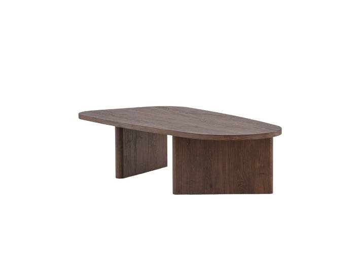 Couchtisch VENTURE HOME, braun (mocca, mocca), B:65cm H:32cm T:130cm, Tische, Couchtisch, Sofatisch, MDF, oval, flach, grosszügig, modern