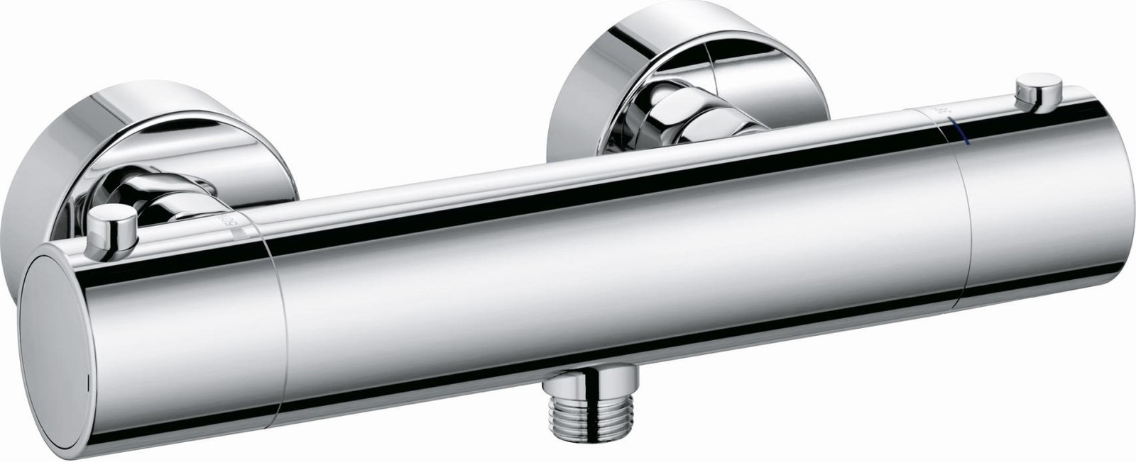 Kludi COMsoft Thermostat-Brausebatterij 1/2" AP Verchromt met Safety Stop en Waterbesparing