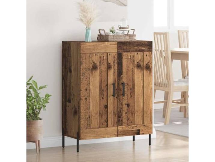 HEFZGDB Weißes Sideboard mit zeitlosem Design aus Holzwerkstoff und glatter Oberfläche, klassisches Sideboard mit viel Stauraum für Alltagsgegenstände zur Aufbewahrung und Präsentation,