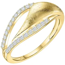 Fascination by Ellen K. Ring 585 Gold zweifarbig mit 24x Zirkonia weiß