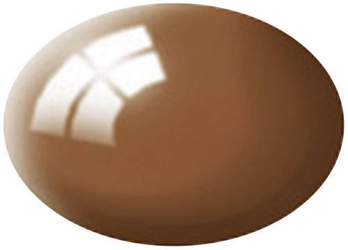 Revell 36180 Aqua-Farbe Lehm-Braun (glänzend) Farbcode: 80 RAL-Farbcode: 8003 Dose 18ml