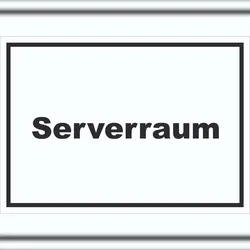 HB-Druck Serverraum Schild mit Text Computer IT PC waagerecht A0 (841x1189mm)