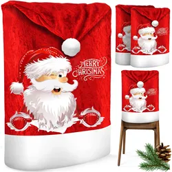 Kesser, Christbaumständer Zubehör,  Premium Weihnachtsstuhlüberzug Set Stuhlhussen Nikolausmütze, für Weihnachten