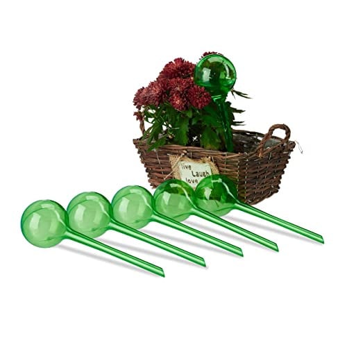 Relaxdays Waterdruppelaar set van 6, groen en meerkleurig, kunststof