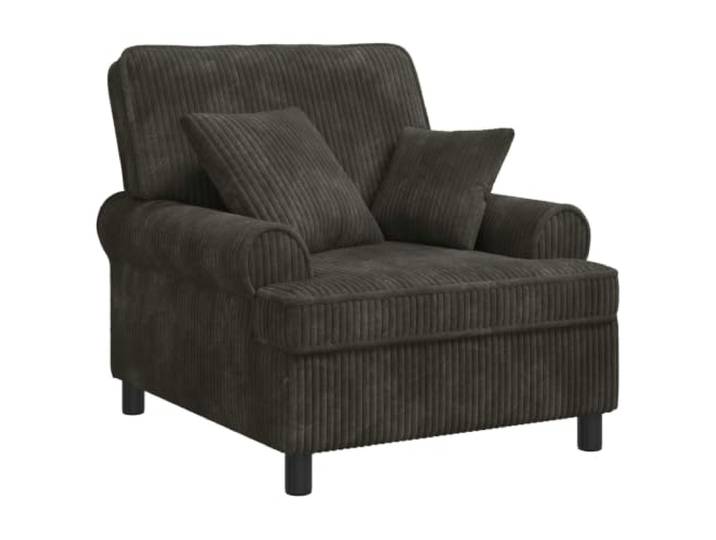 HFXHIJXQ XL Loungesessel mit 2 Kissen Anthrazit Polstersessel Modern Bequemer Relaxsessel für Wohnzimmer und Schlafzimmer, mit zwei passenden Kissen und stabiler Metall-Holz-Struktur.