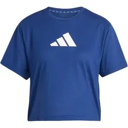 ADIDAS Damen Shirt Train Essentials Big Logo Performance, Größe XL in Blau Blau