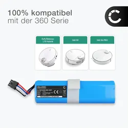 Cellonic Akku für Eufy Robovac L70 Hybrid, 360 S6 Pro, S9, T2190, T2190G21, X90, X95, Staubsauger Zubehör, Blau