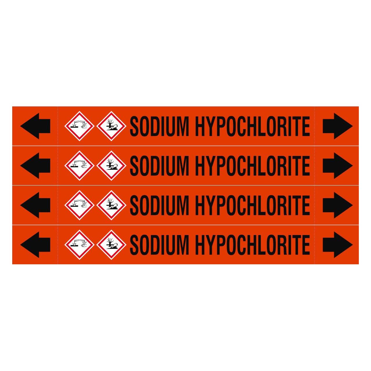 Brady ASME - Rohrmarkierer - Sodium Hypochlorite (312853)
