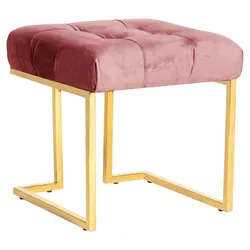Hocker Parity Altrosa Samt