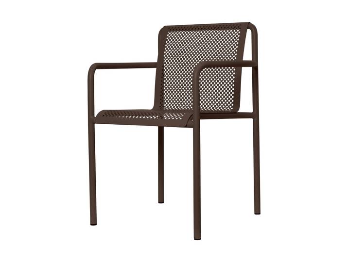 Ferm Living Chaise Dapple avec accoudoirs Dark Chocolate