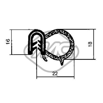 METALCAUCHO Türdichtung 00602