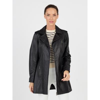 Ledermantel JCC "31020128", Damen, Gr. 42, schwarz, Obermaterial: 100% Lammleder. Futter: 100% Polyester, Mäntel