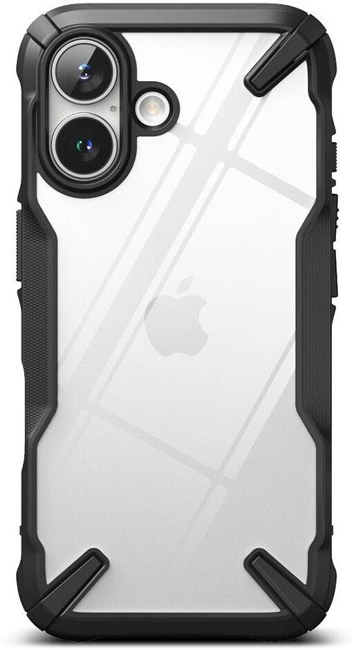 iPhone 16 Ringke Fusion X Bagside Cover - Gennemsigtig / Sort
