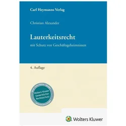 Lauterkeitsrecht, Fachbücher von Christian Alexander
