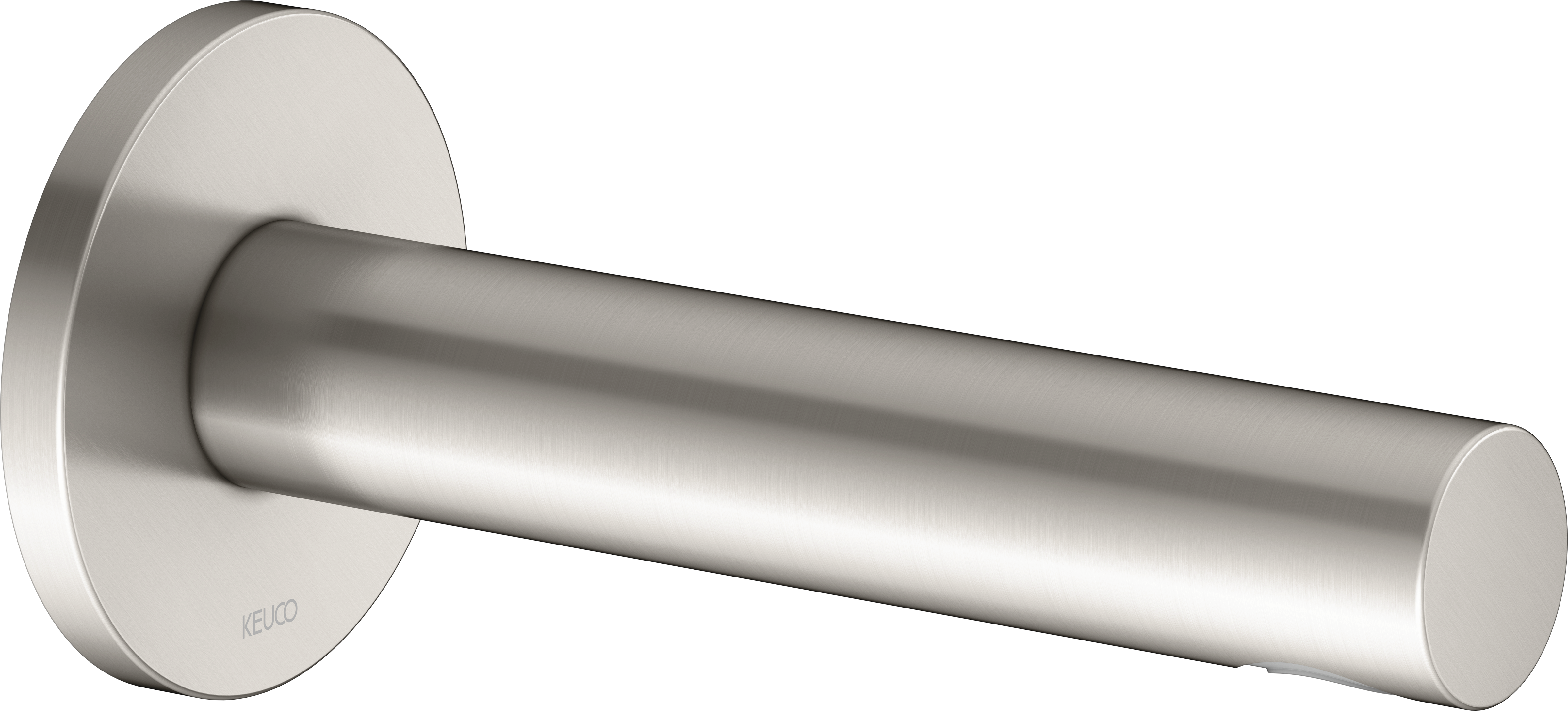 Keuco bec de baignoire 59545050101 202 mm, nickel brossé, rosace ronde