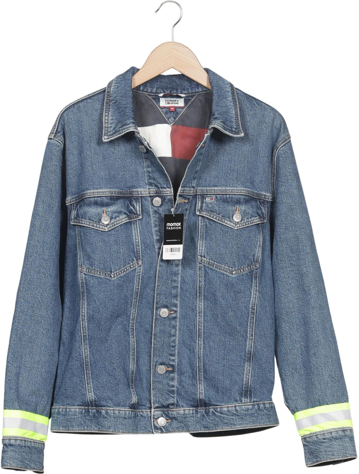 Tommy Jeans Herren Jacke, Neon, Gr. M, Baumwolle / Elasthan - Second Hand