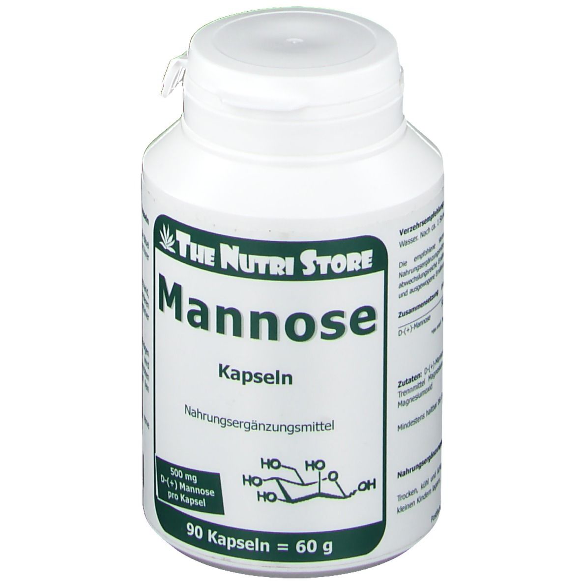 Mannose 500 mg vegetarische Kapseln 90 St