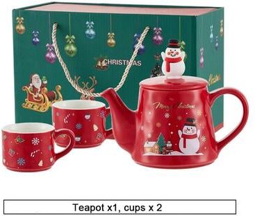 Uplift Essentials Christmas Porcelain Teaware Gift Set simple snowman set a