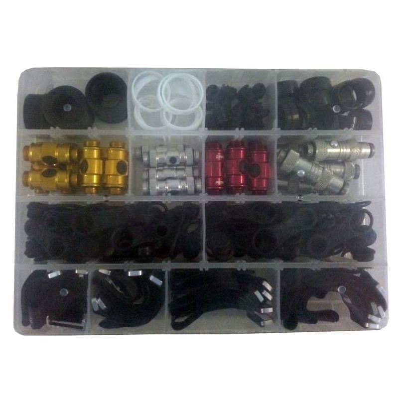 Lezyne Ersatzteile Tackle Box FÜR FUss-UND HANDPUMPEN Gummikappen, Straps etc, Y8 Parts, 1-RP-TBOX-V4 (25127261)