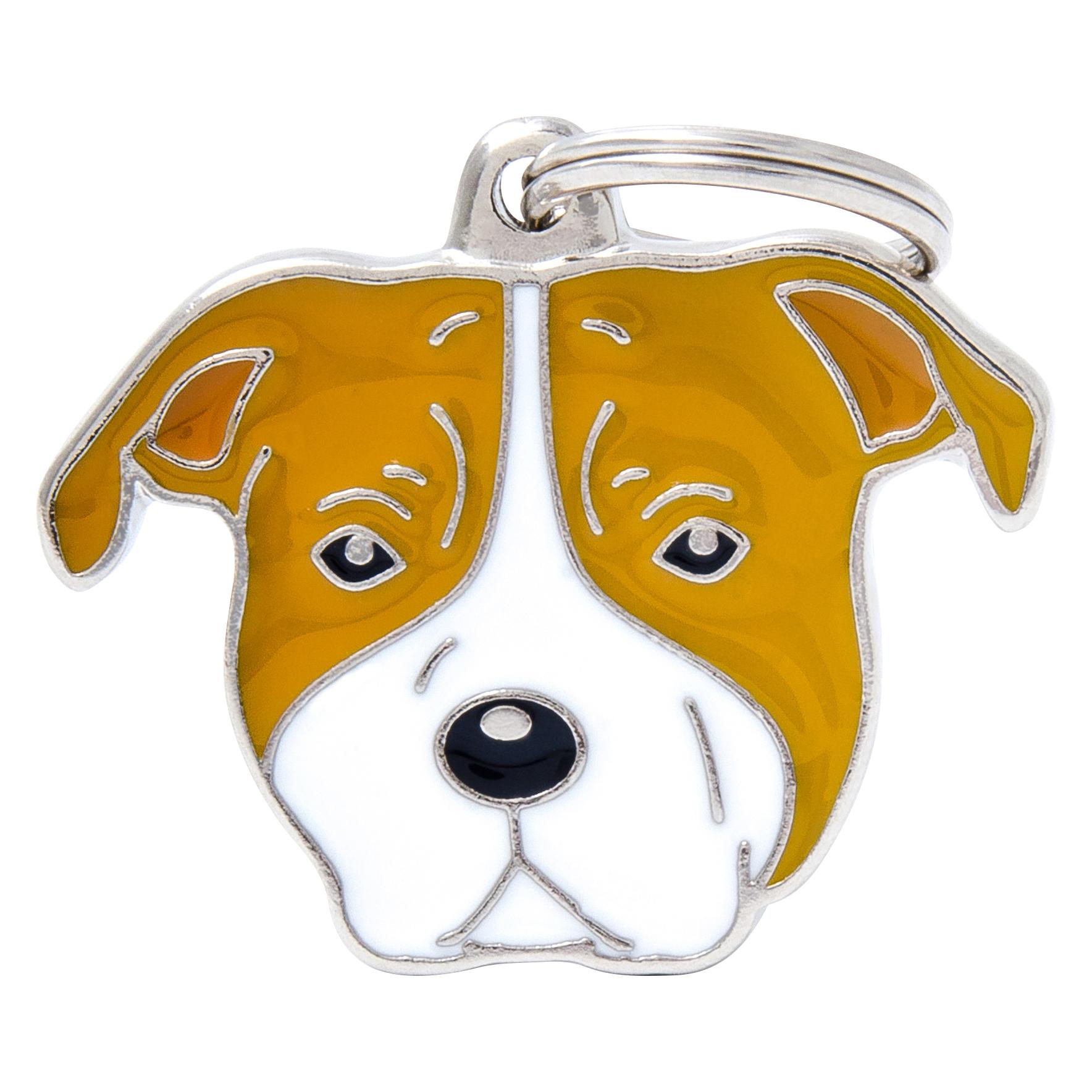 Myfamily MyFa tegn friends, Staffordshire Bull Terrier, rød/hvid (MFR099RH)