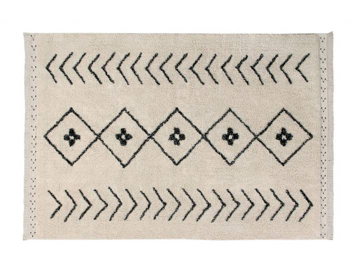 Tapis ethnique design en coton beige 120x170