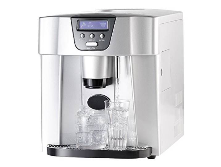 Rosenstein & Söhne Eiswürfelspender: Eiswürfelmaschine EWS-2300, Eis- und Wasserspender (Eiswürfelmacher, Wasserspender+Eiswürfelbereiter, Ice)
