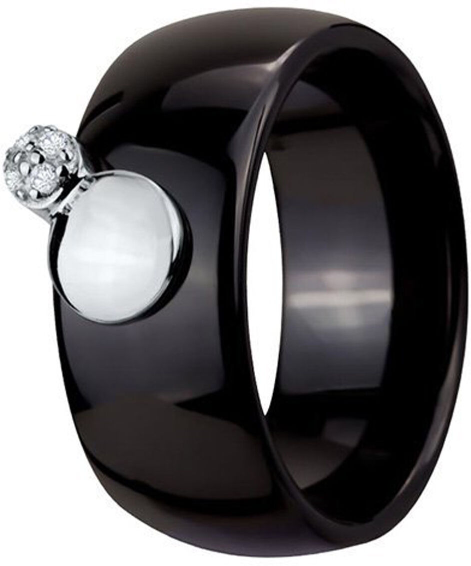 DONDELLA Ceramic Bubbles Black Ring (8mm)