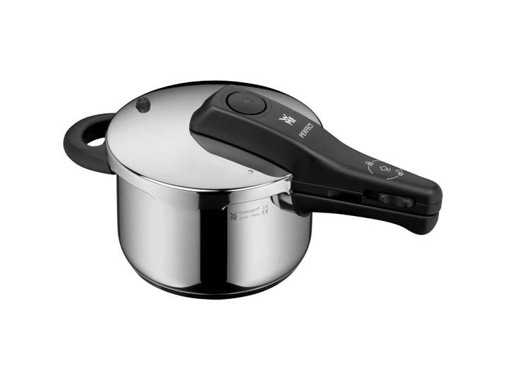 WMF Schnellkochtopf, Edelstahlfarben, Metall, 2,5 l, abnehmbare Griffe, Sicherheitssystem,mit Dampfablass, Kochgeschirr, Töpfe, Schnellkochtöpfe