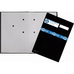 Pagna Unterschriftsmappe 20 Fächer Leinen schwarz