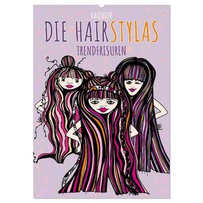 Die HAIRSTYLAS Trendfrisuren (Wandkalender 2027 DIN A2 hoch), CALVENDO Monatskalender