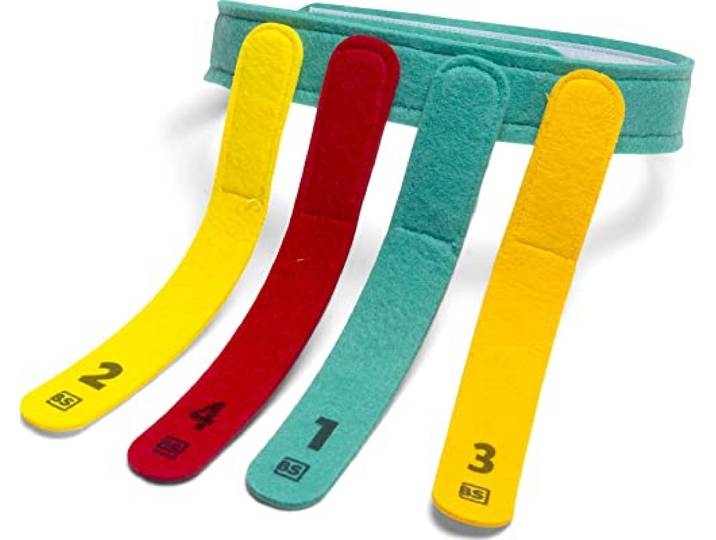 BS Toys Catch&Snatch - Aktives und lustiges Outdoor-Spiel für strategisches Denken - Inklusive 4 Gürtel und 16 Schwänze - Ideal für Strand und Parkspaß - Ab 5 Jahren