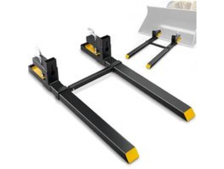VEVOR Palettengabel 1490x100x230mm Gabelträger 1814kg Tragfähigkeit Gabelzinken 149cm Gesamtlänge mit 109,2cm-Gabelblatt Gabelstapler 495-915mm Einstellbar Gabelstaplerzinken Frontlader Palettenrahmen