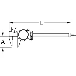 KS TOOLS Uhren-Messschieber Messgenauigkeit +/-02 - 300.0547