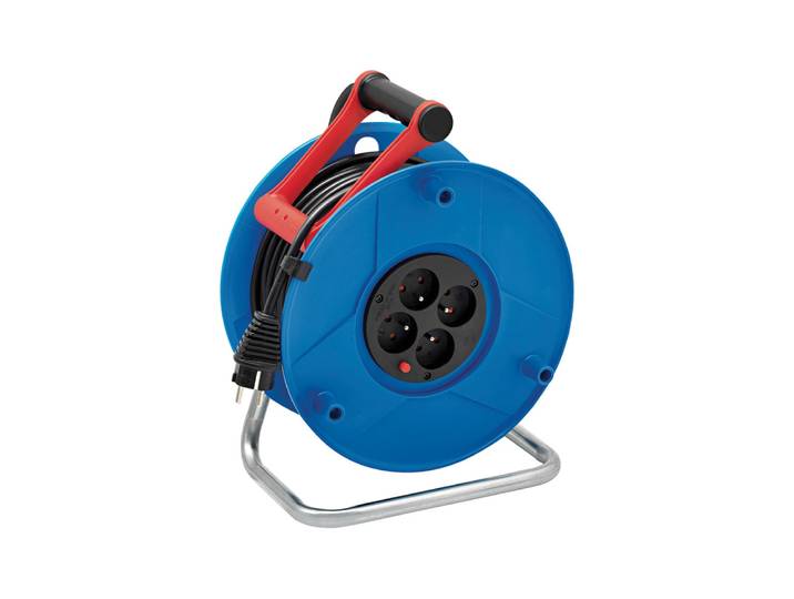 Enrouleur électrique Standard S Brennenstuhl, 4 prises, câble 50m H05VV-F 3G1,