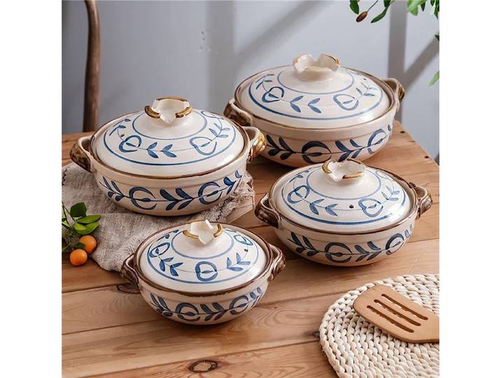 Casserole en céramique japonaise, marmite à soupe en argile, peinte à la main, ustensiles de cuisine arabes, marmite à Leurs oût, petite casserole, fournitures de cuisine