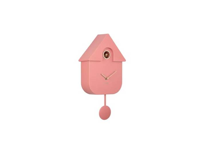 Karlsson Wanduhr Modern Cuckoo ORO - Rosa - 21.5x8.5x41cm Rechteck - Modern - Kunststoff - Wanduhr Modern Wohnzimmer - Wanduhren - Kuckucksuhr